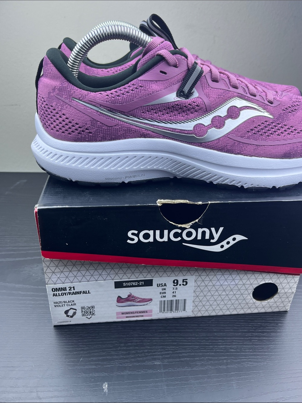 Saucony Omni 21 Women's Sz 9.5 Pink White Running Shoes New With‎ Box - Picture 7 of 7